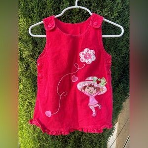 Vintage Y2K Strawberry shortcake corduroy dress 12 months